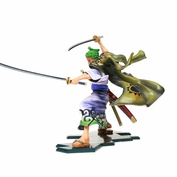 Zoro Fighting One Piece Anime Action Figur Toy Model 24cm