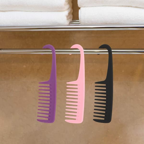3-pack bredtandade duschkammar för utredning och styling av lockigt vått hår
