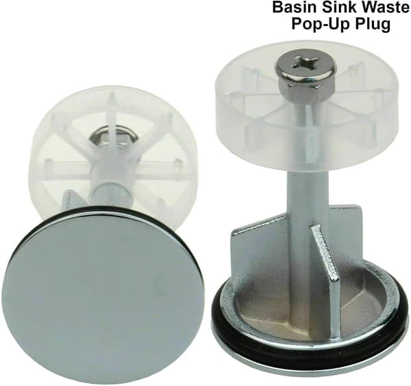 Forkromet 40 mm pop-up bundventil til håndvask, click-clack afløbsprop