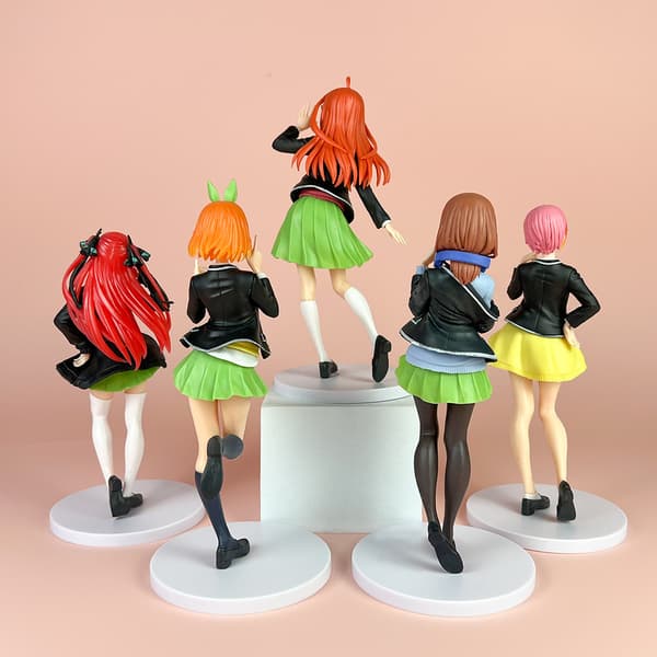 5 stk. Quintessential Quintuplets figurer 21 cm PVC anime samlerobjekt-sæt