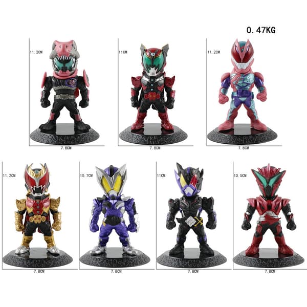 7 stk. Kamens Riders Anime Figur Legetøj Samling Model Dekoration Samlerobjekter Statue