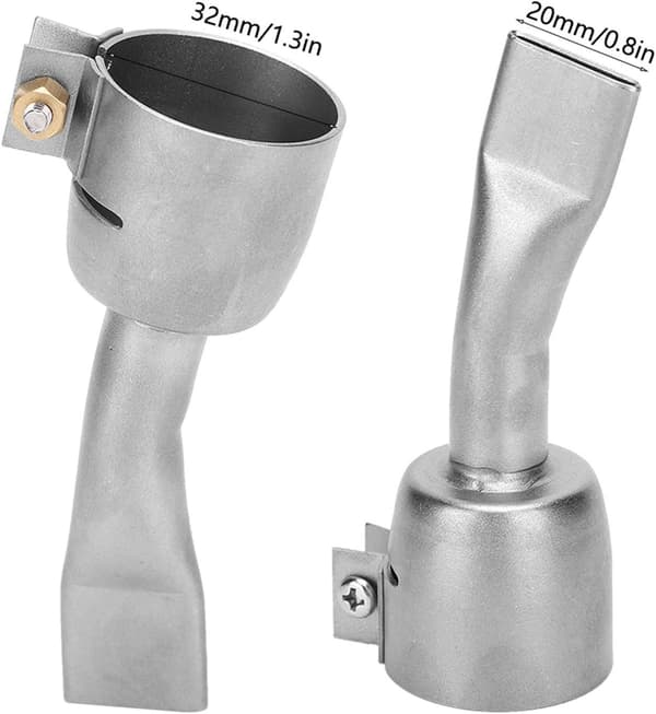 2 stk. 20 mm flad svejsedyse til varmluftpistol til svejsning af PVC-plastplader
