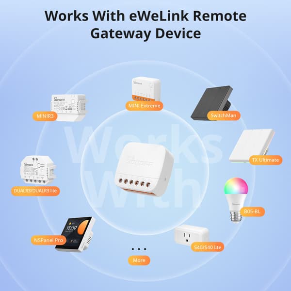 SONOFF S-MATE2 eWeLink Remote Switch Mate uden nulleder smart kontrolmodul