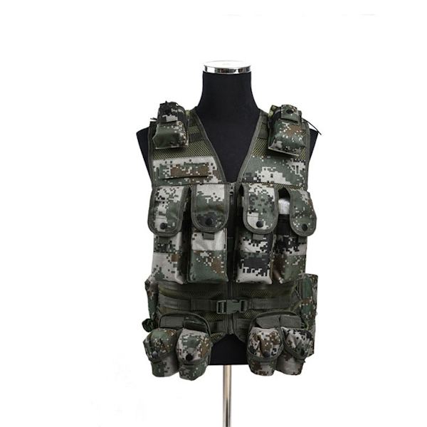 Tactical Vest Outdoor Molle Jaktväst Justerbar modulär utrustning för träningsspel