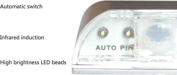 4-LED bevægelsessensorlys til dørlås, automatisk LED-natlys