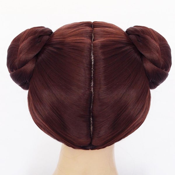 Star Wars Cosplay Peruker Princess Leia Double Buns Syntethår Peruker