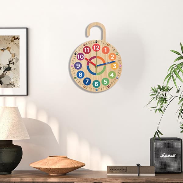 Children's Learning Wall Clock | 30cm Educational Time-Telling Clock | Non-Ticking Silent Quartz Clock | Interactive Early Learning Tool for Kids