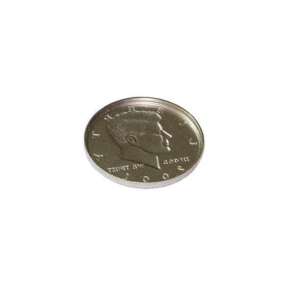 Expanded Shell Coin Trick – Metall Half Dollar Gimmick för Close-Up Magi och Fingerfärdighet