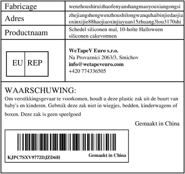 Halloween Kranie Silikoneform 10-Huls Bageplade til Chokolade Slik Is