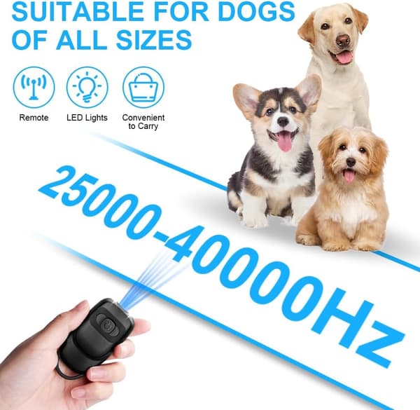 Mini ultralydsenhed mod hundegøen, LED-lommelygte, genopladelig, sort
