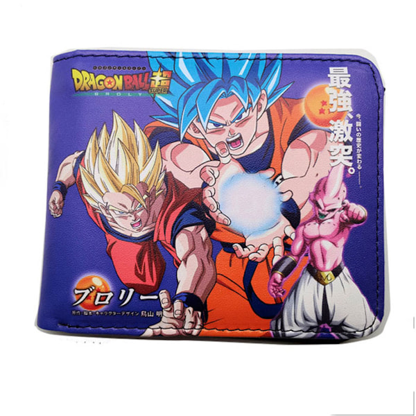 Dragon Balls Sun Goku Anime plånbok Bifold kort plånbok plånbok med myntficka