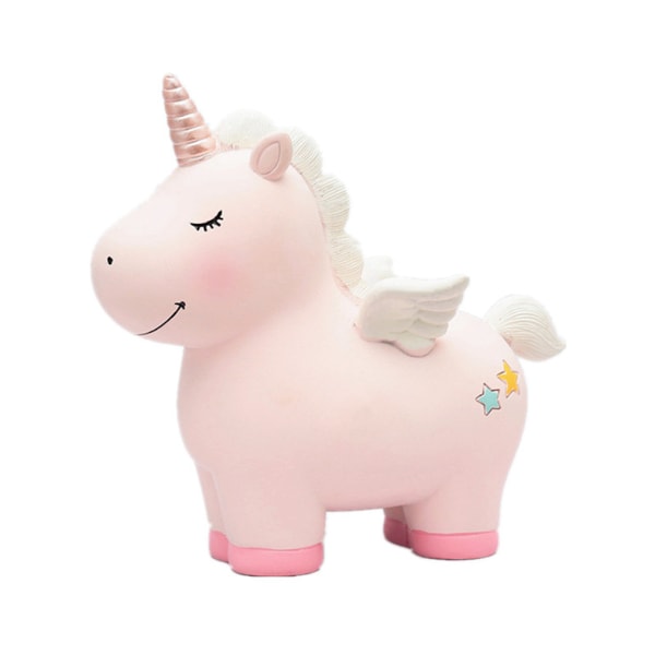 Fantasy Unicorn Spargris Sparbössa Barn Vuxna Säker Pengar Bank Sparmynt Kontanter Rolig present