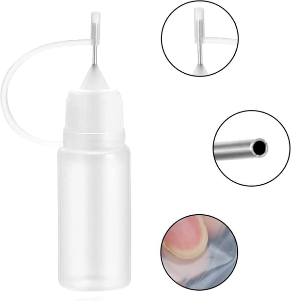 10 st 10 ml precisionslimflaskor med fint munstycke för pyssel och DIY-projekt