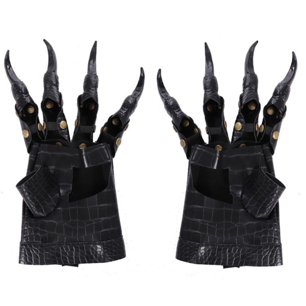 Dragon Claws Cosplay Handskar Halloween Party Kostym Svart