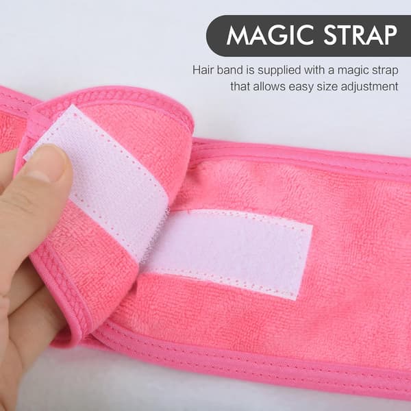 3-pak spa-pandebånd til ansigtet, justerbare mikrofiber-hårbånd til makeup