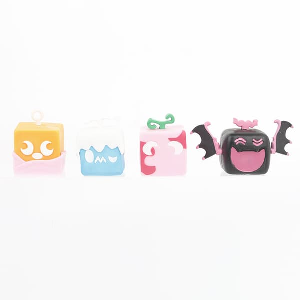 12 st Fantasy Fruit Cube-figurer 4 cm PVC mini-samlarset för skrivbordsdekoration