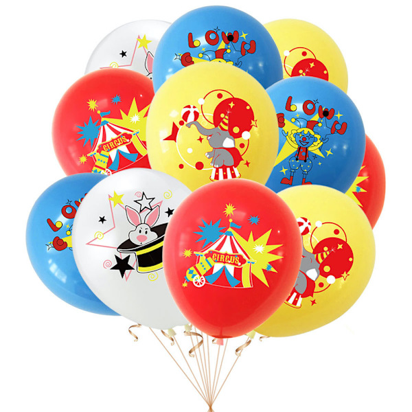 100st Circus Clown Latex Ballong Set Party Dekoration