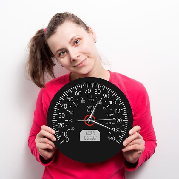 Speedometer vægur, 12 tommer akryl bildashboard moderne boligindretning
