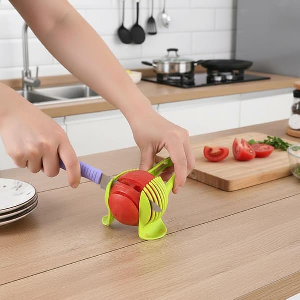 2-pack tomatskärare, skärguide för frukt och grönsaker, köksredskapsset