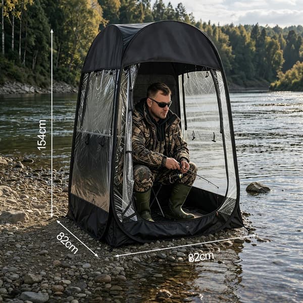 Bärbart sporttält, snabbuppsatt utomhusskydd för camping och fiske