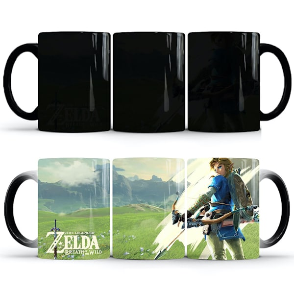 Legend of Zelda färgskiftande mugg Keramisk kaffemugg Thermal tekopp Nyhetspresent