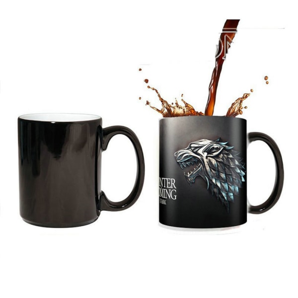 Game of Thrones färgskiftande mugg Keramisk kaffemugg Thermal tekopp Nyhetspresent