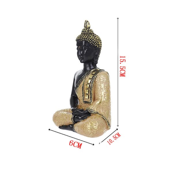 Sovende Buddha Statue Resin Hjem Dekal
