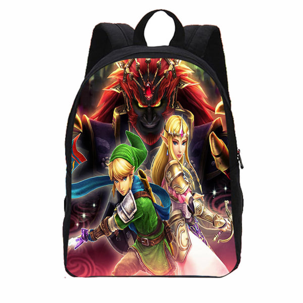 The Legend of Zelda Anime skolryggsäck Casual Daypack Ryggsäck Cool bokväska