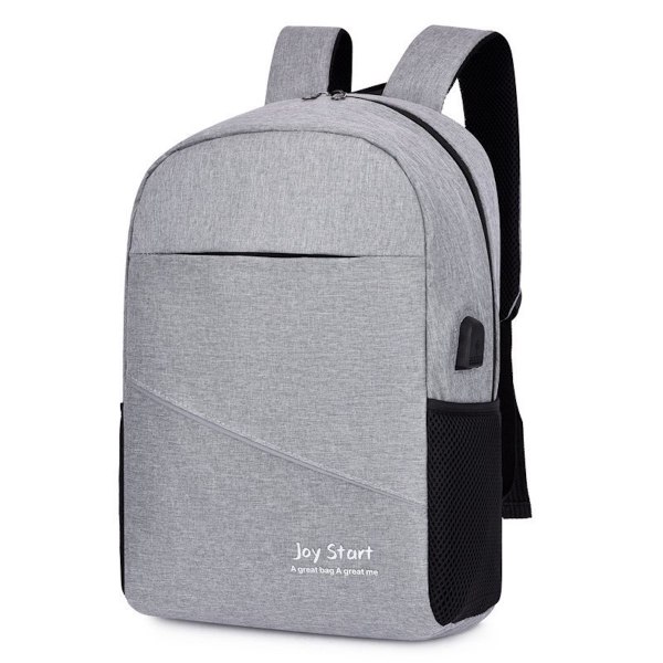 3st ryggsäck för män med USB laddningsport Grå väska pennväska grey
