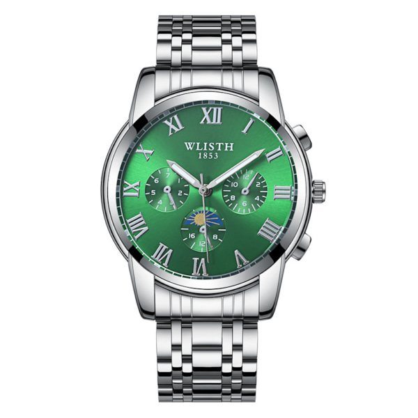 Herr Quartz Watch Business Watch Green Dial Multi Dial Vattentät