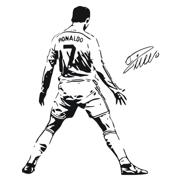 Ronaldo 7 Anime Wall Sticker Avtagbar tapet Hemdekoration