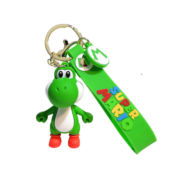 Supers Mario Yoshi Anime Nyckelring Nyckelring Bag Hängande Nyckelring Julklapp