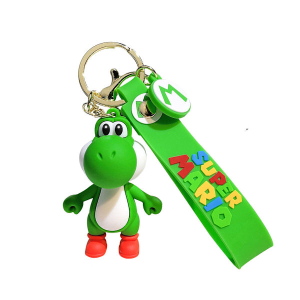 Supers Mario Yoshi Anime Nyckelring Nyckelring Bag Hängande Nyckelring Julklapp