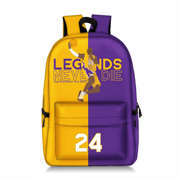 24 Kobe Basketball Anime Skolryggsäck Casual Daypack Ryggsäck Cool bokväska