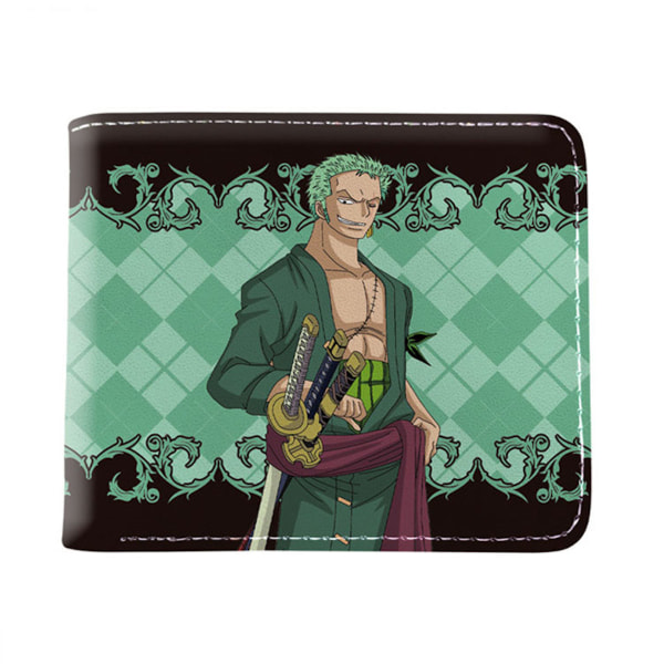 Zoro Anime plånbok Bifold kort plånbok plånbok med myntficka