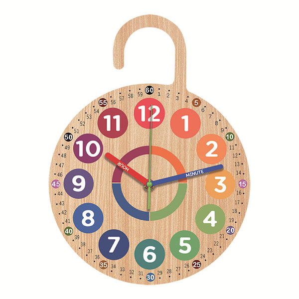 Children's Learning Wall Clock | 30cm Educational Time-Telling Clock | Non-Ticking Silent Quartz Clock | Interactive Early Learning Tool for Kids