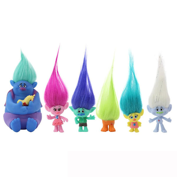 12st Troll Poppy Blanch Figurleksak Mini Anime Docka Modell