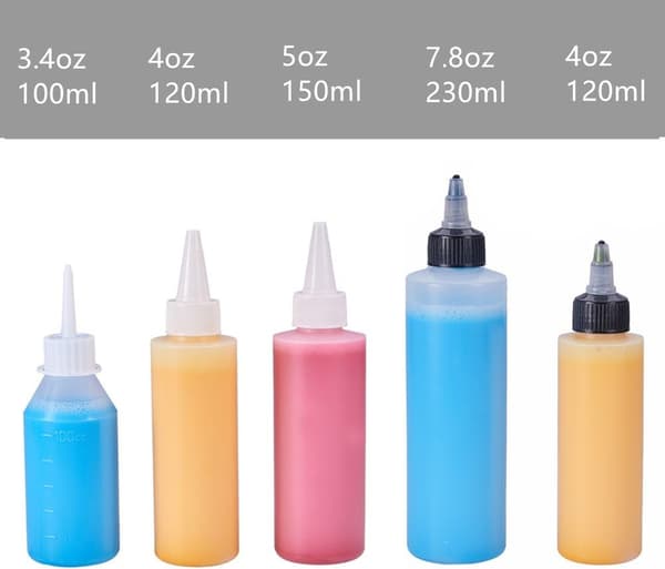 8-pak 230 ml squeeze-dispenserflasker med drejelåg til lim og hobbyprojekter