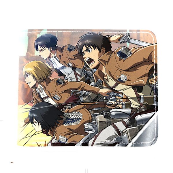 Attack on Titan Anime Wallet Bifold kort plånboksväska med myntficka