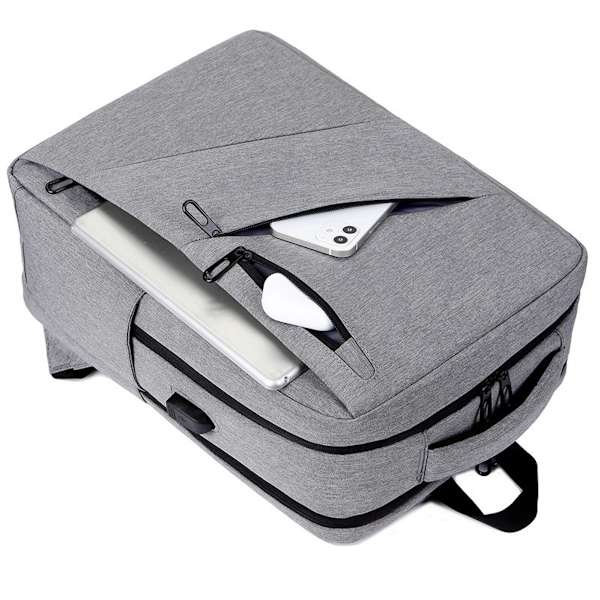 Män Notebook Ryggsäck Trendig Bokväska Grå Resväska grey