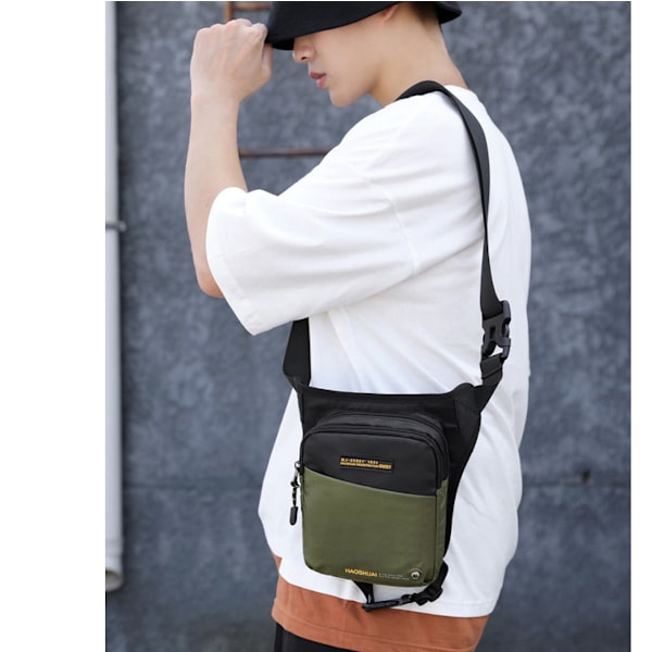 Benväska Sport Tactical Molle Nylon Vattentålig Fanny Pouch Black
