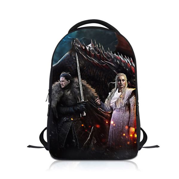 Game Of Throne Anime Skolryggsäck Casual Daypack Ryggsäck Cool bokväska