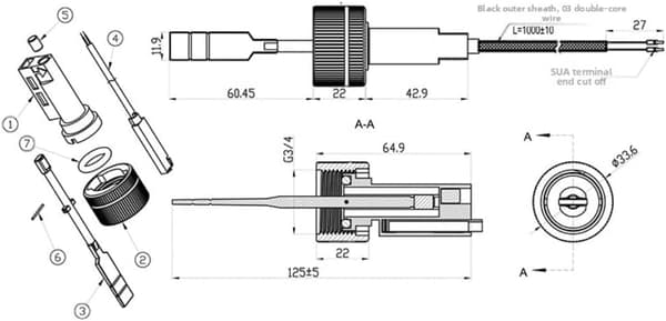 Paddle Flow Switch Vandstrømssensor til varmepumpe Poolvarmer Detektion