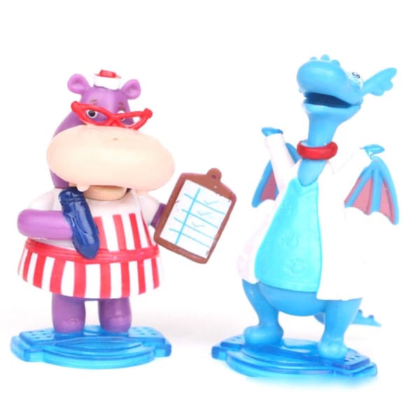 5 st/parti Docs McStuffins Anime Figur Leksak Samlarobjekt Modell Staty Leksaker PVC Figurer Skrivbordsdekorationer Fans Samlarobjekt Modell