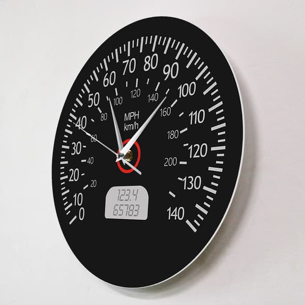 Speedometer vægur, 12 tommer akryl bildashboard moderne boligindretning