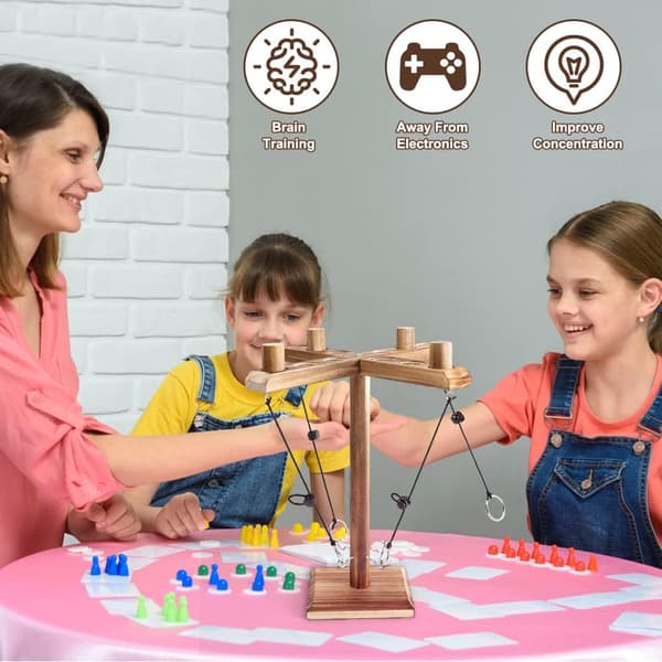4-spillers ringkastspill i tre, interaktivt bordspill for fest