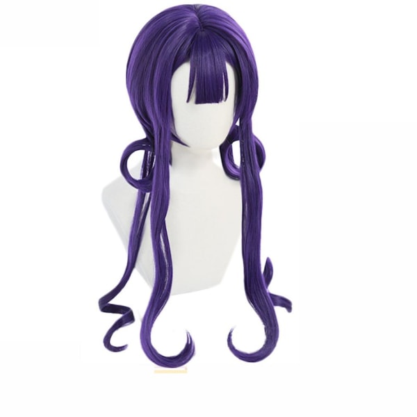 Toalettbundna Hanako-kun Peruker Party Cosplay Split Curly Wig Cap Lila