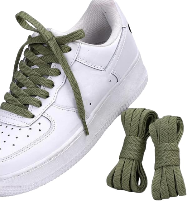 1 par flade snørebånd i polyester til sneakers, sportssko og vandresko