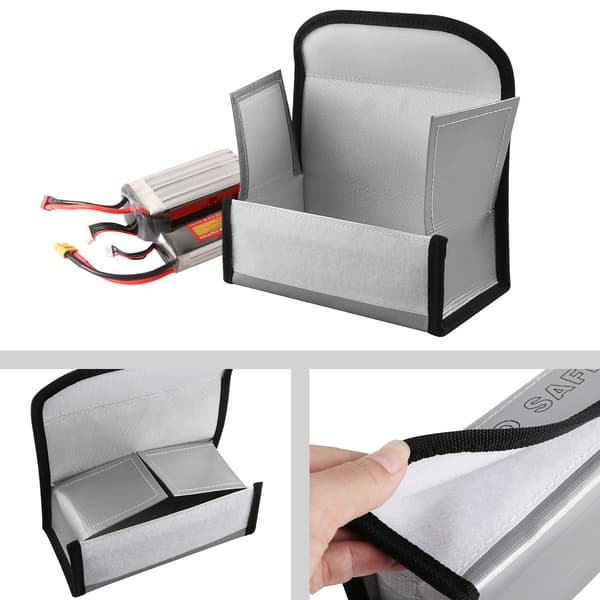 Brandsäker LiPo Batterisäker Väska 185x75x60mm Explosionssäker Förvaring