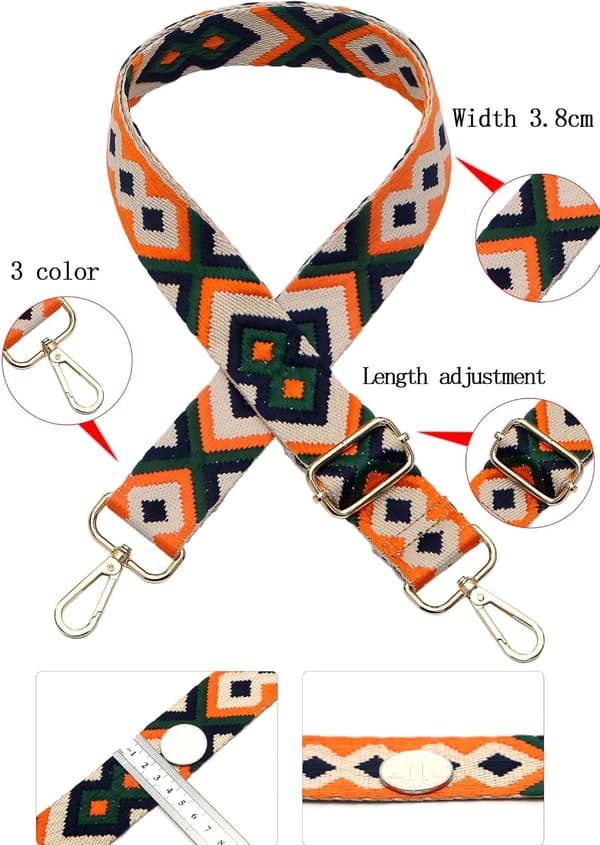 Justerbar bred axelrem för crossbody-väskor, handväskor och väskor